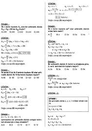 11 Sinif Diziler Konu Anlatimi Matematik Aritmetik Sinif
