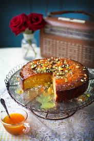 With the mixer on low, continue alternating adding remaining almond meal mixture and 2 eggs; Orange Polenta Cake With Honey Rosewater Syrup Donal Skehan Eat Live Go