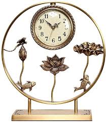 Wushiyu Mute Table Clock Ornaments Table Clock Living Room Chinese Creative Clock Mute Quartz Clock Bedroom C In 2020 Unique Table Clock Table Clock Living Room Clocks