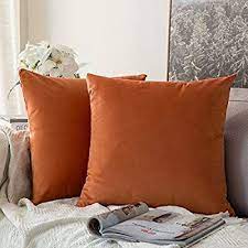 Amazon Com Miulee Pack Of 2 Velvet Soft Soild Decorative Square Throw Pillow Covers Set Cushion Case For Sofa Bedroom Car Throw Pillows Pillows Pillow Covers