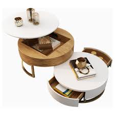 404.76 kb, 800 x 800. Round Wood Coffee Table With Lift Top And Rotatable Drawer Contemporary Coffee Tables By Popicorns E Commerce Co Ltd Houzz