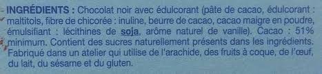 Chocolat Noir Sans Sucres Ajoutes Gerble 80 G