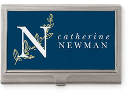 Nothing combines uniqueness and style for the professional like monogrammed business card holders. Classic Foliage Monogram Business Card Holder Shutterfly