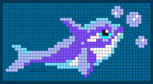 Dolphin1 Png 800 442 Incredible Dolphin Pixel Art Wonderful Depiction With Such A Limited Number Of Pixels Superb Pixel Ar Pixel Art Animaux Dessin Kawaii