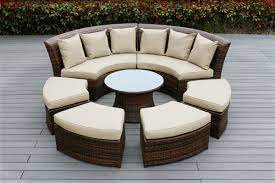 Did you scroll all this way to get facts about round patio table? Beautiful Outdoor Patio Wicker Furniture Deep Seating 7pc Couch Set New
