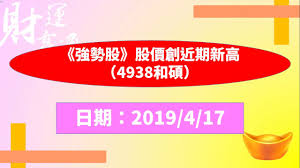提供粉絲教育書籍相關資訊 ⊙升學考情資訊 ⊙國家考試資訊 ⊙職場訓練 ⊙書籍分享. å¼·å‹¢è‚¡ è‚¡åƒ¹å‰µè¿'æœŸæ–°é«˜ 4938å'Œç¢© 20190417ç›¤å¾Œ Youtube