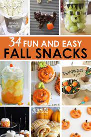34 Fun And Easy Fall Snack Ideas Fall Snacks Fall Treats Fall Recipes