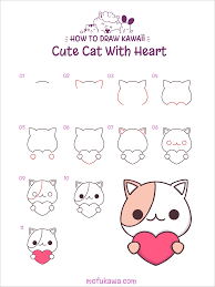 Want to learn how to draw the cutest kitten ever? How To Draw A Cute Cat With Heart