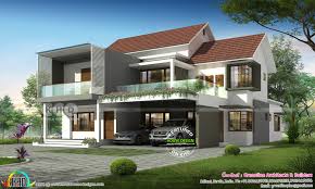 5 Bedroom Modern Mixed Roof Home Kerala House Design Modern Architecture House House Architecture Design