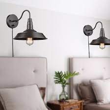 Rejuvenation's pinup and plugin lighting offers flexible lighting solutions to any home or apartment. Breakwater Bay Petersen Gooseneck Plug In 2 Light Barn Light Reviews Wayfair