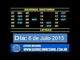 Revise los resultados de la quiniela nocturna hoy. Quiniela Nacional Nocturna Sabado 6 De Julio 2013 Youtube