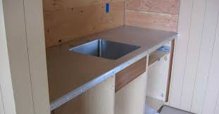 zinc counter top and zinc integrated