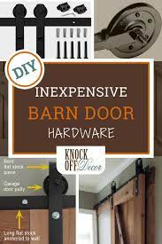 I like the look of sliding doors and they are very practical for a shed, allowing a much wider access opening than a normal d… Diy Barn Door Hardware Cheapest Solution Yet Knockoffdecor Com