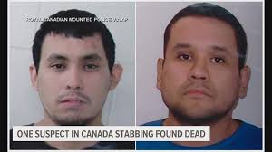 Canadian police: 1 suspect in stabbing rampage found dead, other still