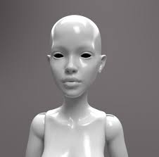 Ball Jointed Doll Assembly BJD _female-grey .STL