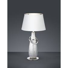 All three lights are on an adjustable swivel and feature a frost glass cylinder shade. Trio Thebes Modern Silver Ceramic Table Lamp Ideas4lighting