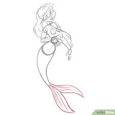 Mewarnai putri duyung dan lumba lumba mermaid coloring book youtube. 3 Cara Untuk Menggambar Ariel Wikihow