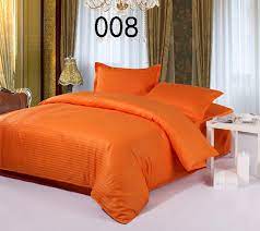 The most common orange comforter set material is cotton. Orange Cotton Satin Stripe 4pcs Bedding Sets Home Bedclothes Set Bed Linens Duvet Cover Quilt Cover Flat Bed Sheets Pillowcase 4pcs Bedding Set Duvet Cover Quiltbedclothes Set Aliexpress