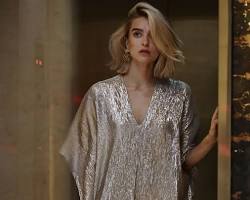 Image of woman wearing a kaftan in NYC