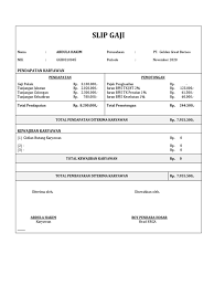 Cara mendapaatkan gaji bersih menggunakan rumus cara mendapatkan gaji kotor menggunakan rumus 36 Draf Tanda Terima Gaji Karyawan Slip Gaji Hakim
