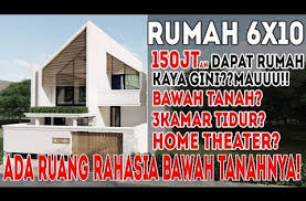 Desain Rumah 6x10 3 Kamar Tidur Dengan Kolam Renang Youtube Denah Rumah Rumah Desain Rumah