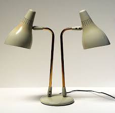 Lightolier Gerald Thurston Twin Head Desk Table Lamp Mid Century Modern Arteluce Lamp Table Lamp Desk Lamp