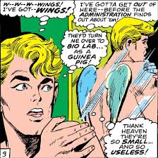 Listen Angel you said your power was useless not me From X-Men 54 (March,  1969) written by Arnold Drake, pencils by Werner Roth, inks by Vince  Colletta, lettering by Artie Simek and