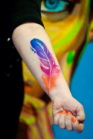 Colorful temporary tattoo sticker body art waterproof dreamcatcher beads feather. 38 Lovely Feather Tattoo Designs For Boys Girls Picsmine