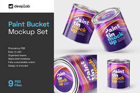 Download Paint Bucket Mockup Set Creative Market