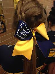 Cheer Hair Cheer Game Day Hair Football Season Football Game Fall Homecoming Low Pony Dutch Braid Bow Game Day Hair Cheer Hair Cheer Ponytail