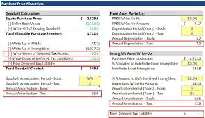 Purchase Price Allocation: Excel Examples and Video Tutorial