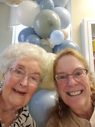 Honored to be invited to this wonderful lady's 100th birthday celebration!  Jean Davis Newell, Meredith College Music alumna (1946) and first  Cornhuskin' Hog Calling Champion!! (Trophy provided by her loving daughter  when