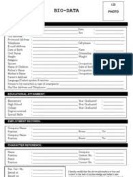 Sections include applicant information, education, references, previous employment, and military service. Bio Data Form Docx Bio Data Bio Data For Marriage Marriage Biodata Format