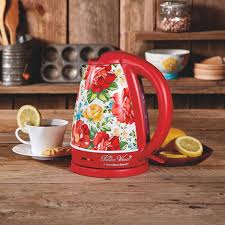 For a bright pop of color, try adding a red electric kettle to your morning routine. The Pioneer Woman Electric Kettle At Walmart Where To Buy The Pioneer Woman Electric Kettle
