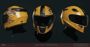 Damaged Motorcycle Helmet Hitman Anton Kozlov On Artstation At Https Www Artstation Com Artwork A69p9 Motorcycle Helmets Helmet Hitman
