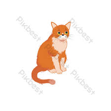 Jenis kucing domestik atau felic catus merupakan salah satu binatang peliharaan yang masih termasuk dalam keluarga singa dan harimau. Cartoon Drawing Cute Orange Cat Free Drawing Png Images Psd Free Download Pikbest