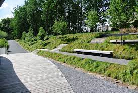 Gallery Of Brooklyn Botanic Garden Visitor Center Weiss Manfredi 2 Blagoustrojstvo Goroda Sad Na Sklone Landshaft