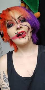 Horror-themed makeup look for Halloween