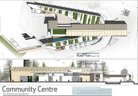 Roof Plan Of Community Centre Roof Plan Roof Floor Plans