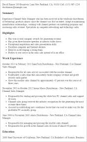 It tells the recruiter that you have read the job listing, understand it. Channel Sales Manager Templates Myperfectresume