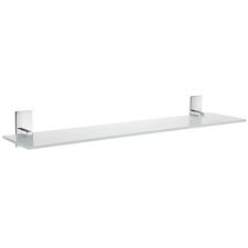 Yet it still feels like the two rooms are whether your longing in bed reading a book and hubby is in the bath, or you're in the bath with a glass of wine and hubby is watching tv in bed. Pool Bathroom Shelf In Polished Chrome With Frosted Glass Smedbo Zk347