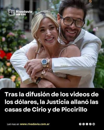 El juez Luis Armella dispuso una serie de operativos en los domicilios de la  conductora Jesica Cirio y de su actual pareja, Elías Piccirillo, con el  objetivo de secuestrar sus teléfonos celulares