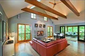 Vaulted Ceiling With Exposed Beams Exposed Beam Ceiling Lighting Living Room Contempor Ceiling Lights Living Room Beams Living Room Vaulted Ceiling Living Room
