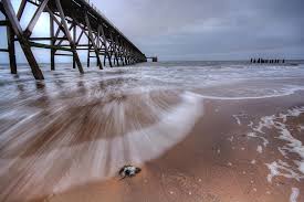 #northeast #sea #beach #hartlepool #steetley pier. Steetley Pier Hartlepool Mixed Media By Smart Aviation