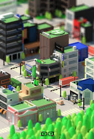 Isometric Korea City On Behance Isometric Art Isometric Isometric Design