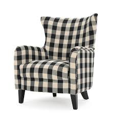 Get 3000+ products at our store. Adair Black And White Plaid Fabric Club Chair Walmart Com Walmart Com