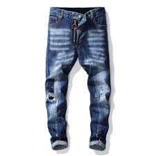 2019 New Mens Robin Jeans Men Designer Jeans Distressed Motorcycle Biker Jeans Rock Revival Skinny Ripped Hole Straight Mens Denim Pants 29 38 From