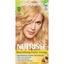 Garnier Nutrisse Nourishing Color Creme Hair Color 93 Light Golden Blonde Honey Butter Gold Nourishing Hair Golden Blonde Hair Color Garnier Hair Color