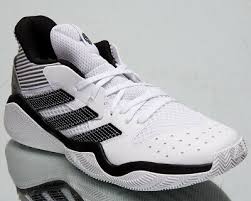 Inspired by james harden, these adidas basketball shoes are lightweight and flexible for dominating on the hardwood and durable and comfortable even when you're not playing. Adidas Harden Stepback Men S James White Black Grey Basketball Sneakers Shoes Ebay