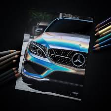 Cardrawing Sketching Carsketch Sketches Cardrawing Prismacolor Wrappedsupercar C43amg Mercedesbenz M Car Artwork Car Drawings Mercedes Benz Wallpaper
